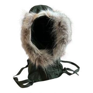 USN Extreme Cold Weather Shore Hood A1 Fur Trim Vietnam Era 1968 Med Unused hat